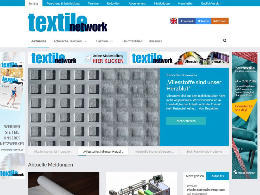 New online platform for textile network textile network