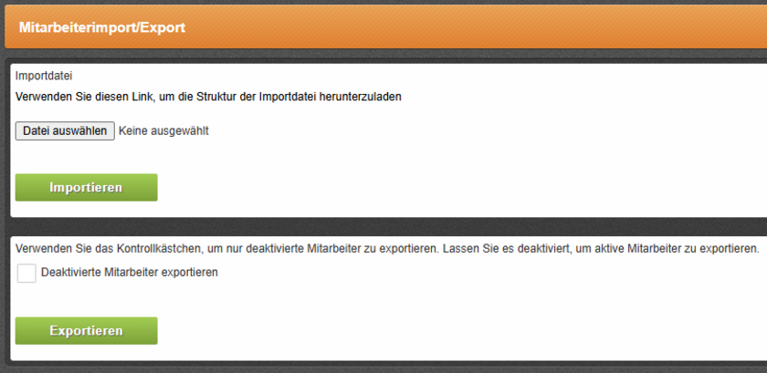 CosmoShopTextilausstattung Bestellsystem Mitarbeiterimport Copyright CosmoShop