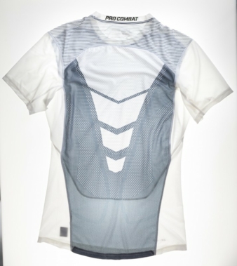 A Nike functional sports shirt produced from a warp-knitted textile