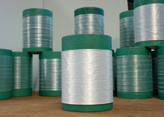 ZTA green fibres (unfired fibres) on reels Photo: ITCF Denkendorf